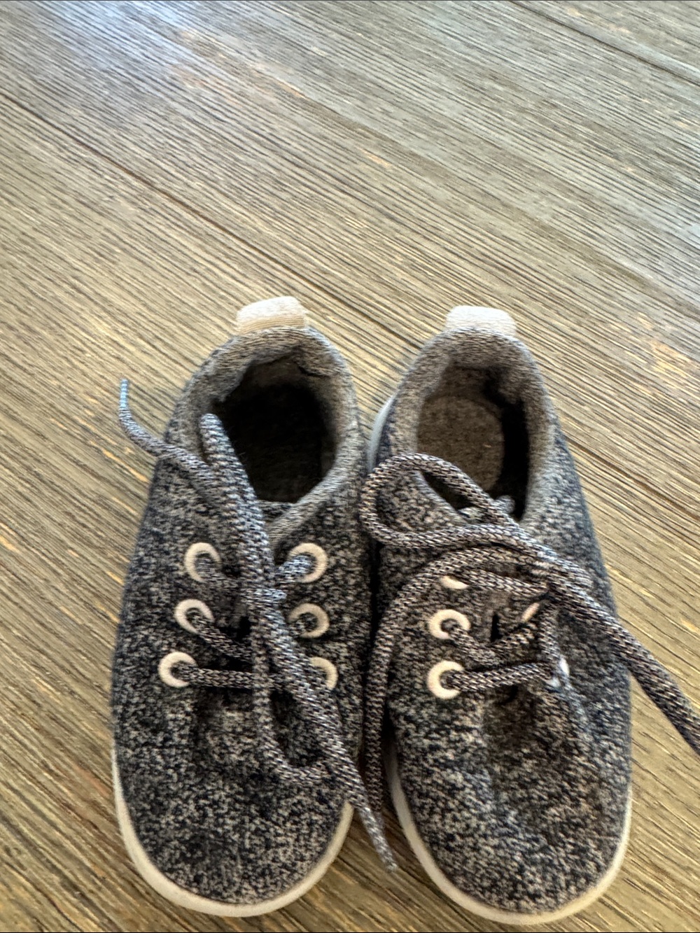 allbirds Kids Charcoal Gray Knit Lace-Up Sneakers
